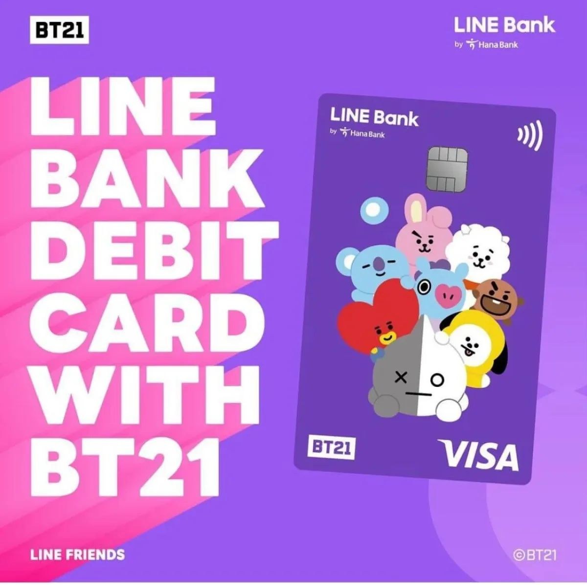 LINE Bank Debit Card with BT21 — project visual from Chalif Rafi’s portfolio