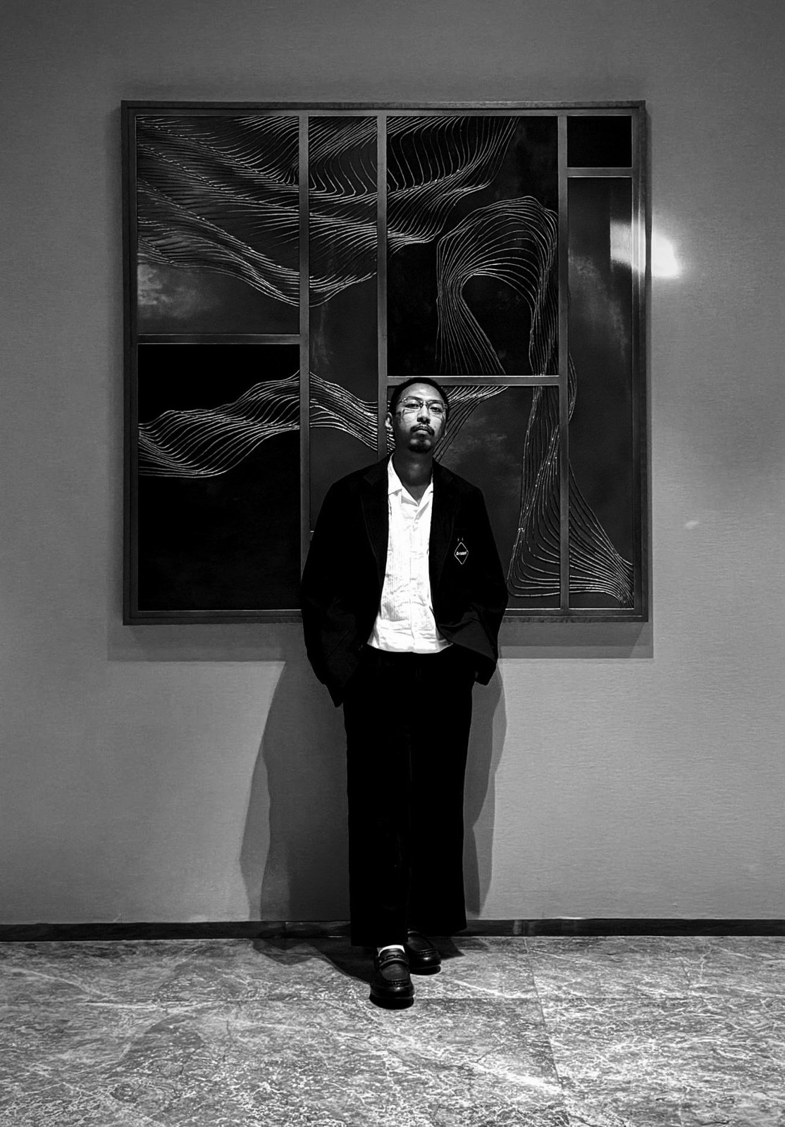 Chalif Rafi, photographed in black and white